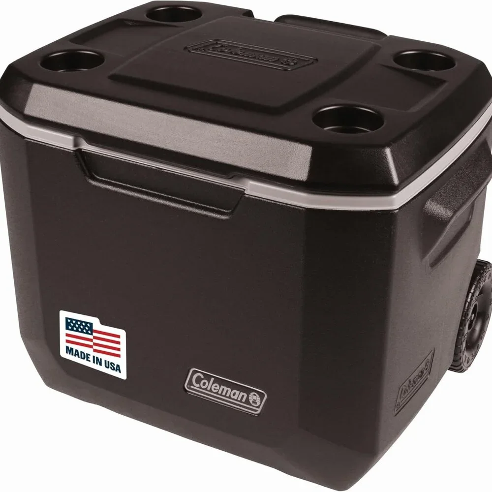 Xtreme 50qt Rolling Cooler with Wheels, Extra-Walled Insulation Keeps Ice up to - Picture 1 of 5